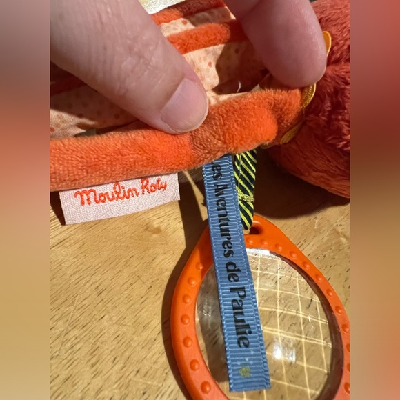 Moulin Roty Les Aventures De Paulie Activity Cuttlefish Orange Jellyfish Plush - Picture 7 of 9